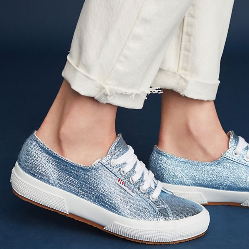 Superga Light Blue Metallic Sneakers